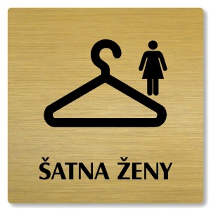 Šatna ženy, 118x118mm, zlatá, Nevada